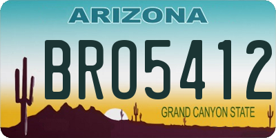 AZ license plate BRO5412