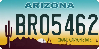 AZ license plate BRO5462