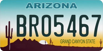 AZ license plate BRO5467