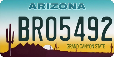 AZ license plate BRO5492