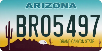 AZ license plate BRO5497