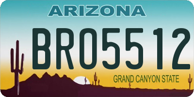 AZ license plate BRO5512