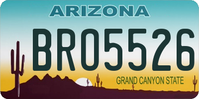 AZ license plate BRO5526