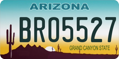 AZ license plate BRO5527