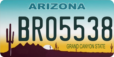 AZ license plate BRO5538