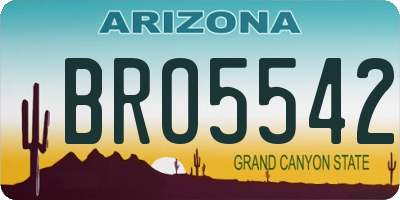 AZ license plate BRO5542