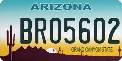 AZ license plate BRO5602
