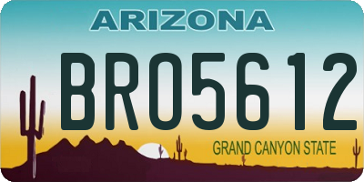 AZ license plate BRO5612