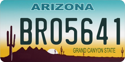 AZ license plate BRO5641