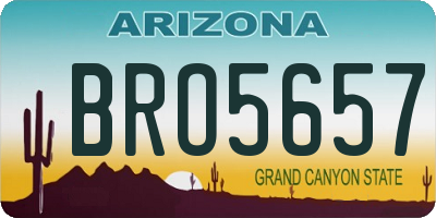 AZ license plate BRO5657