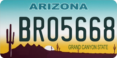 AZ license plate BRO5668