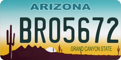 AZ license plate BRO5672