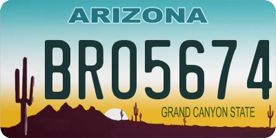 AZ license plate BRO5674