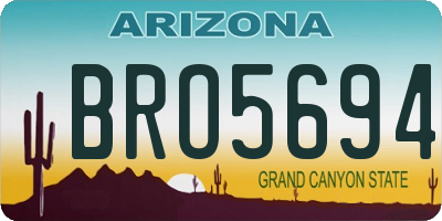 AZ license plate BRO5694