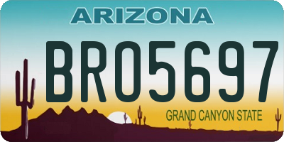AZ license plate BRO5697