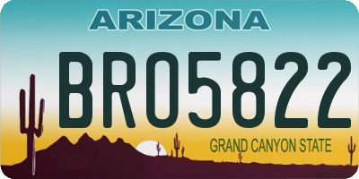 AZ license plate BRO5822