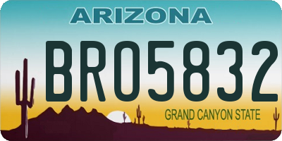 AZ license plate BRO5832