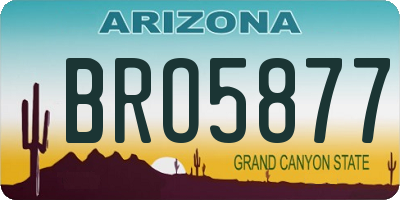 AZ license plate BRO5877