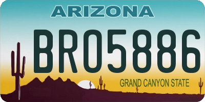 AZ license plate BRO5886