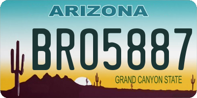 AZ license plate BRO5887