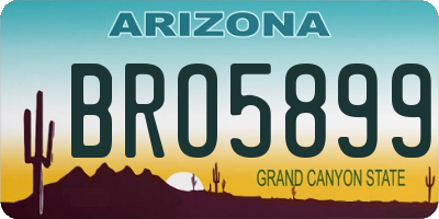 AZ license plate BRO5899