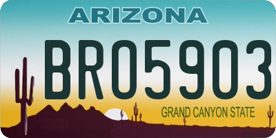 AZ license plate BRO5903