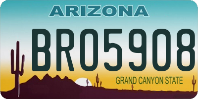 AZ license plate BRO5908
