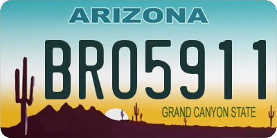 AZ license plate BRO5911