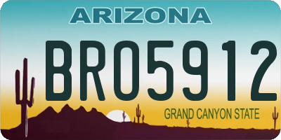 AZ license plate BRO5912