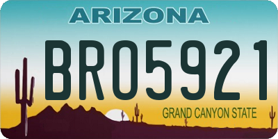 AZ license plate BRO5921