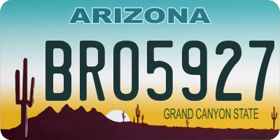 AZ license plate BRO5927
