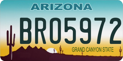 AZ license plate BRO5972