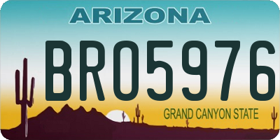 AZ license plate BRO5976