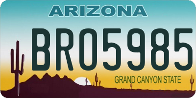 AZ license plate BRO5985