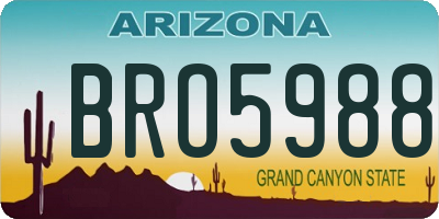 AZ license plate BRO5988