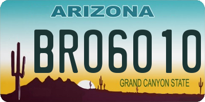 AZ license plate BRO6010
