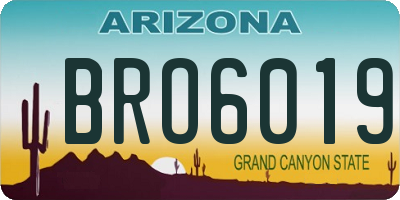 AZ license plate BRO6019