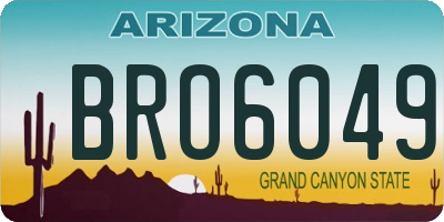 AZ license plate BRO6049