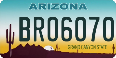 AZ license plate BRO6070