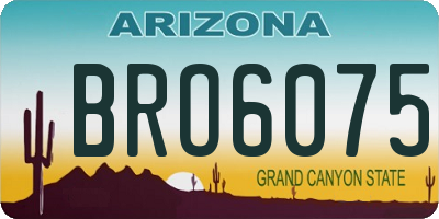 AZ license plate BRO6075