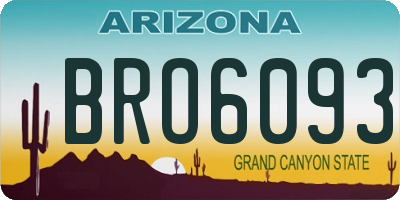 AZ license plate BRO6093