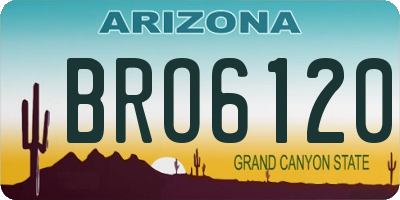 AZ license plate BRO6120