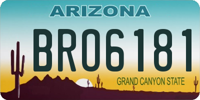 AZ license plate BRO6181