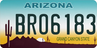 AZ license plate BRO6183