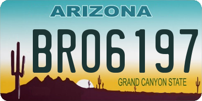 AZ license plate BRO6197