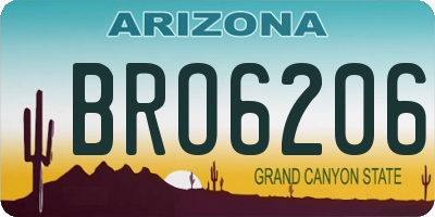 AZ license plate BRO6206
