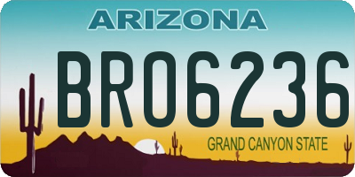 AZ license plate BRO6236