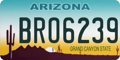 AZ license plate BRO6239