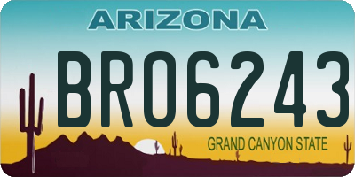 AZ license plate BRO6243