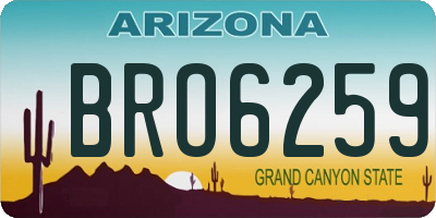 AZ license plate BRO6259